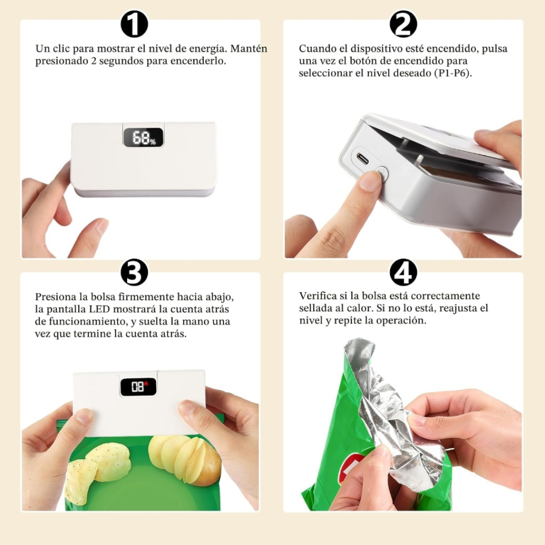 Sellador de Bolsas Magnético 2 en 1